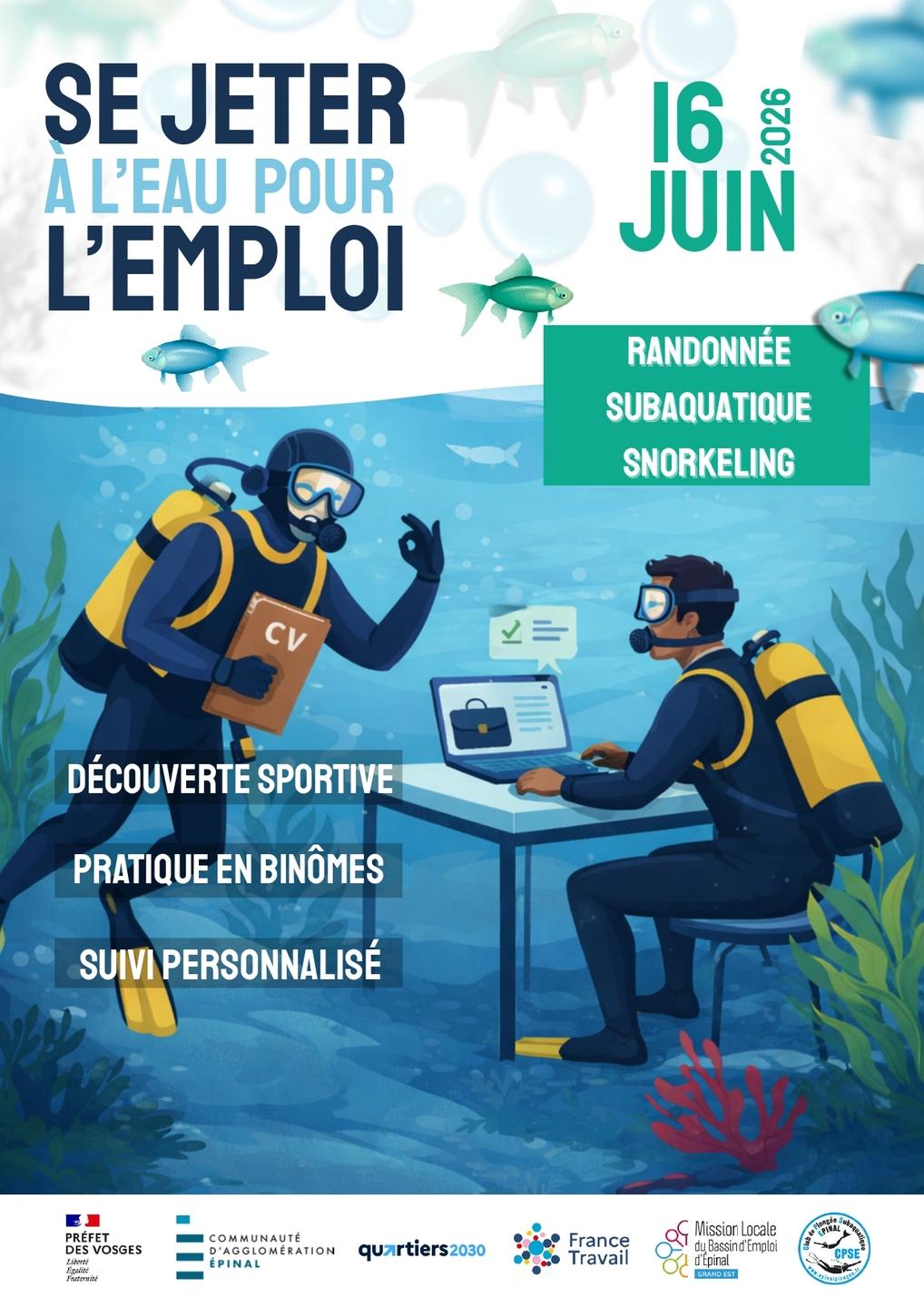 Se jeter à l'eau pour l'emploi