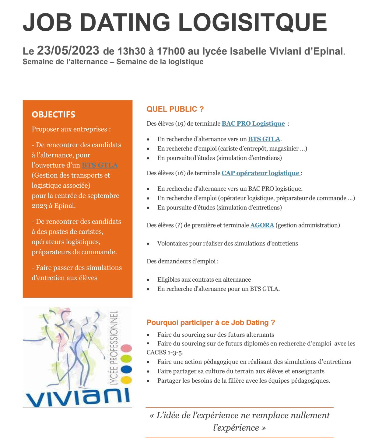 Job Dating Logistique