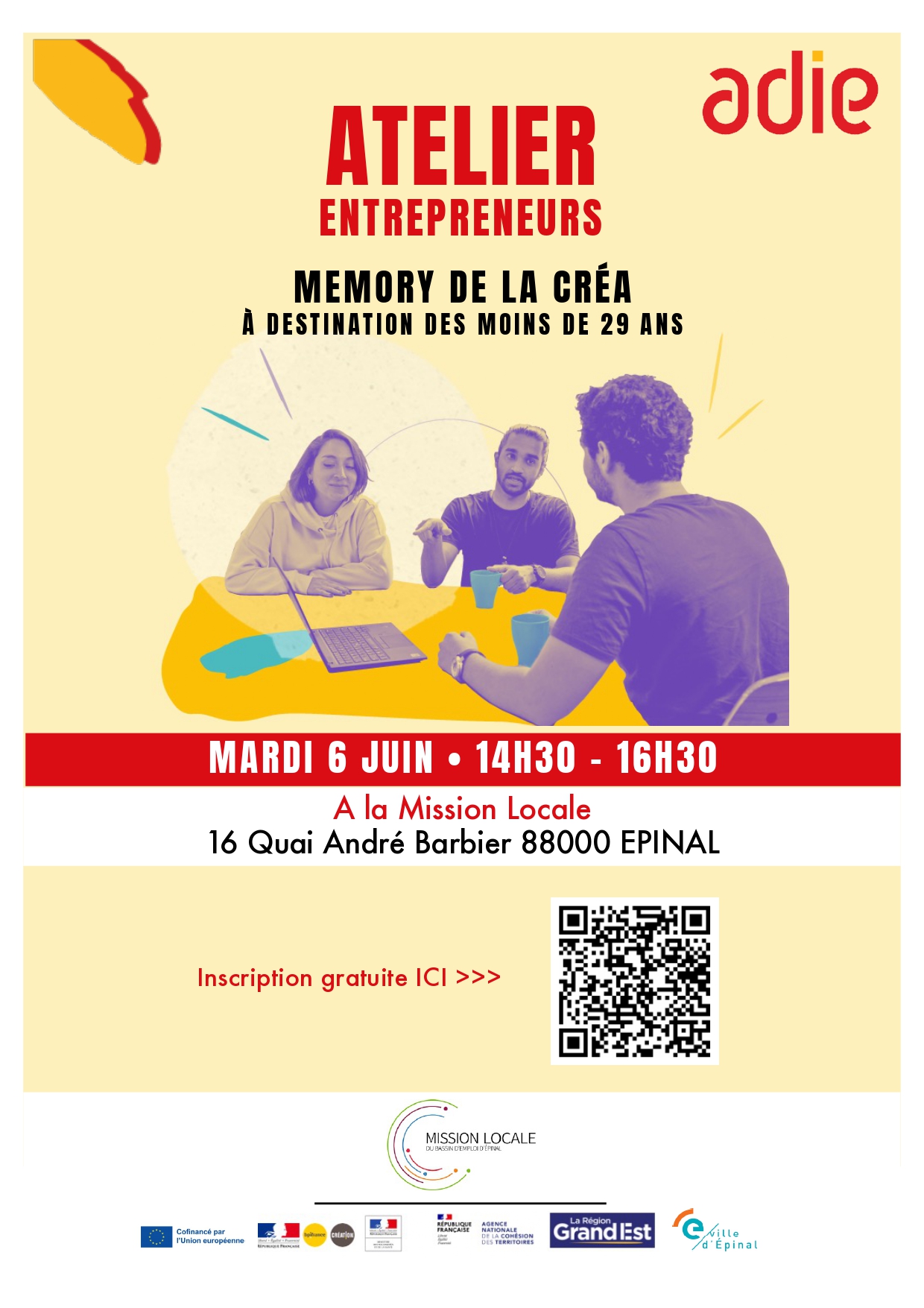 Atelier découverte de la création d’entreprise