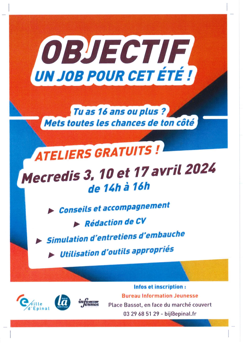 Ateliers de préparation de candidatures
