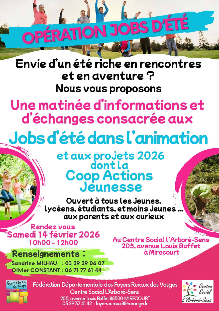 Opération jobs été animation Mirecourt