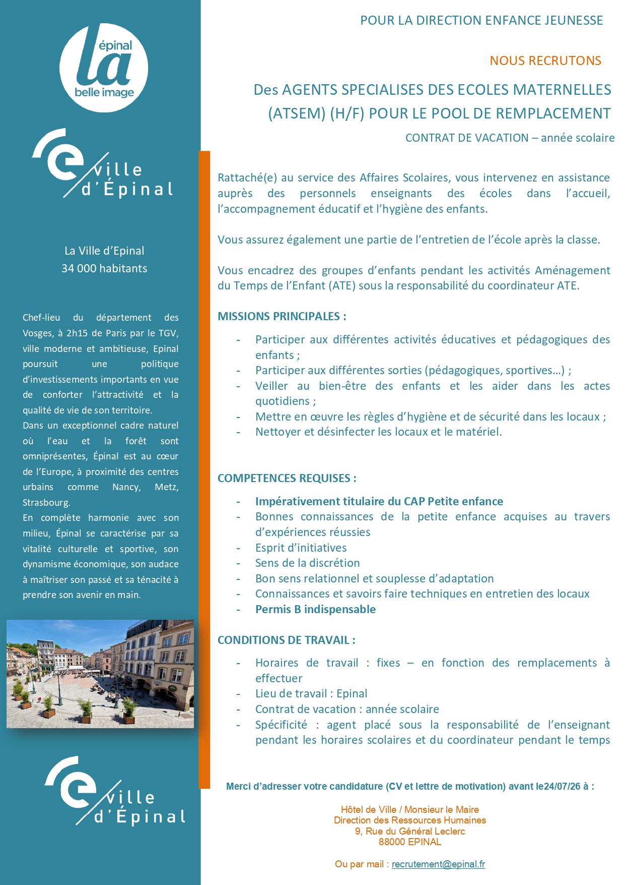 Agents specialisés des écoles maternelles (atsem)