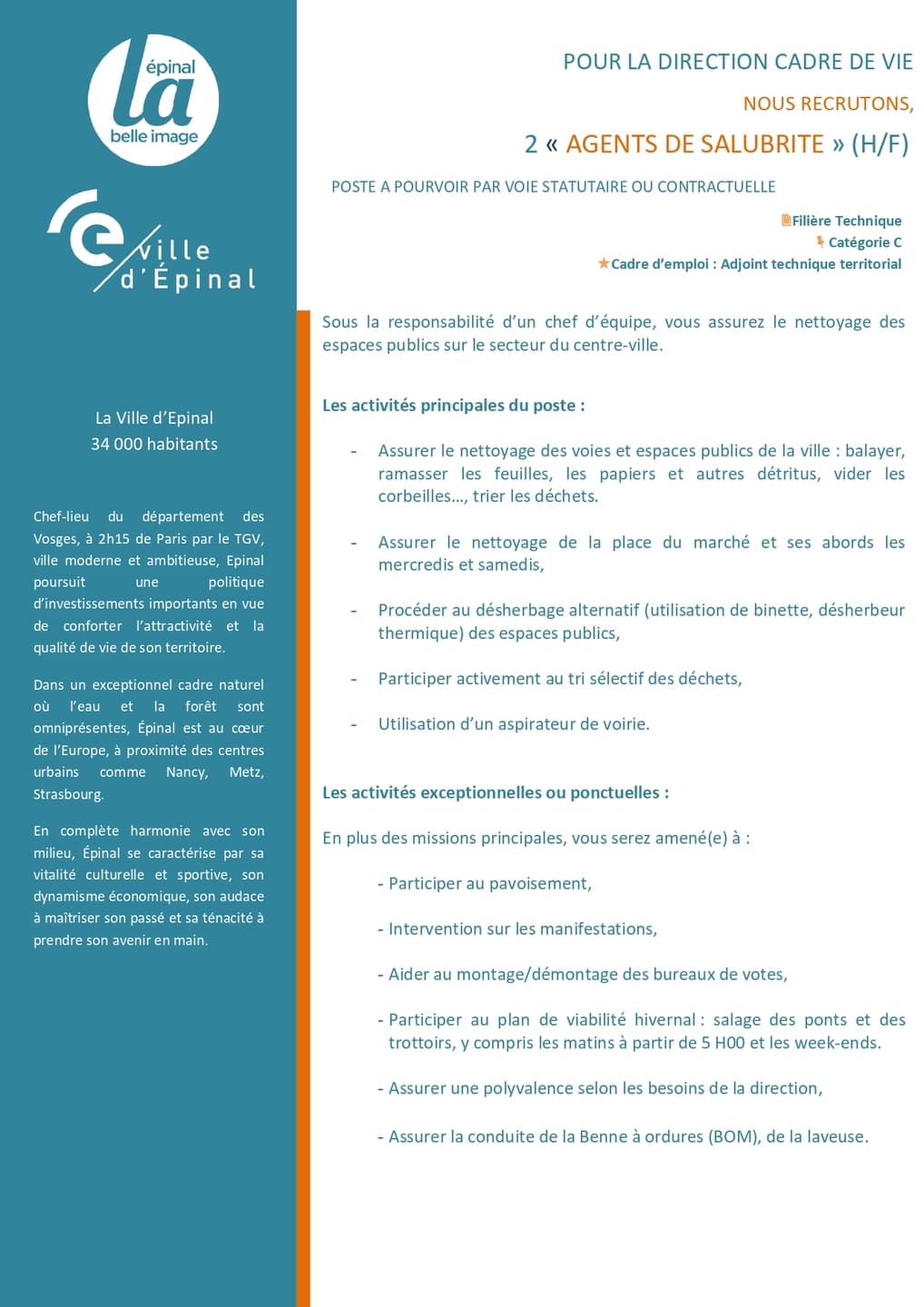 Agents de salubrité
